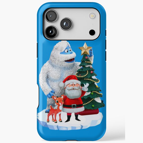 Holiday Trio Bumble Rudolph Green Guy Art Phone Case iPhone Case 17 through 11 Pro Max