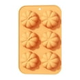 thumbnail image 1 of Holiday Turkey Pumpkin Silicone Cake Mold Bakeware Single Tray, Oven Safe Festive Pastry Pan, Non-Stick Mini Cupcake Making Silicone Mold Thanksgiving Family Dessert Baking, 1 of 7
