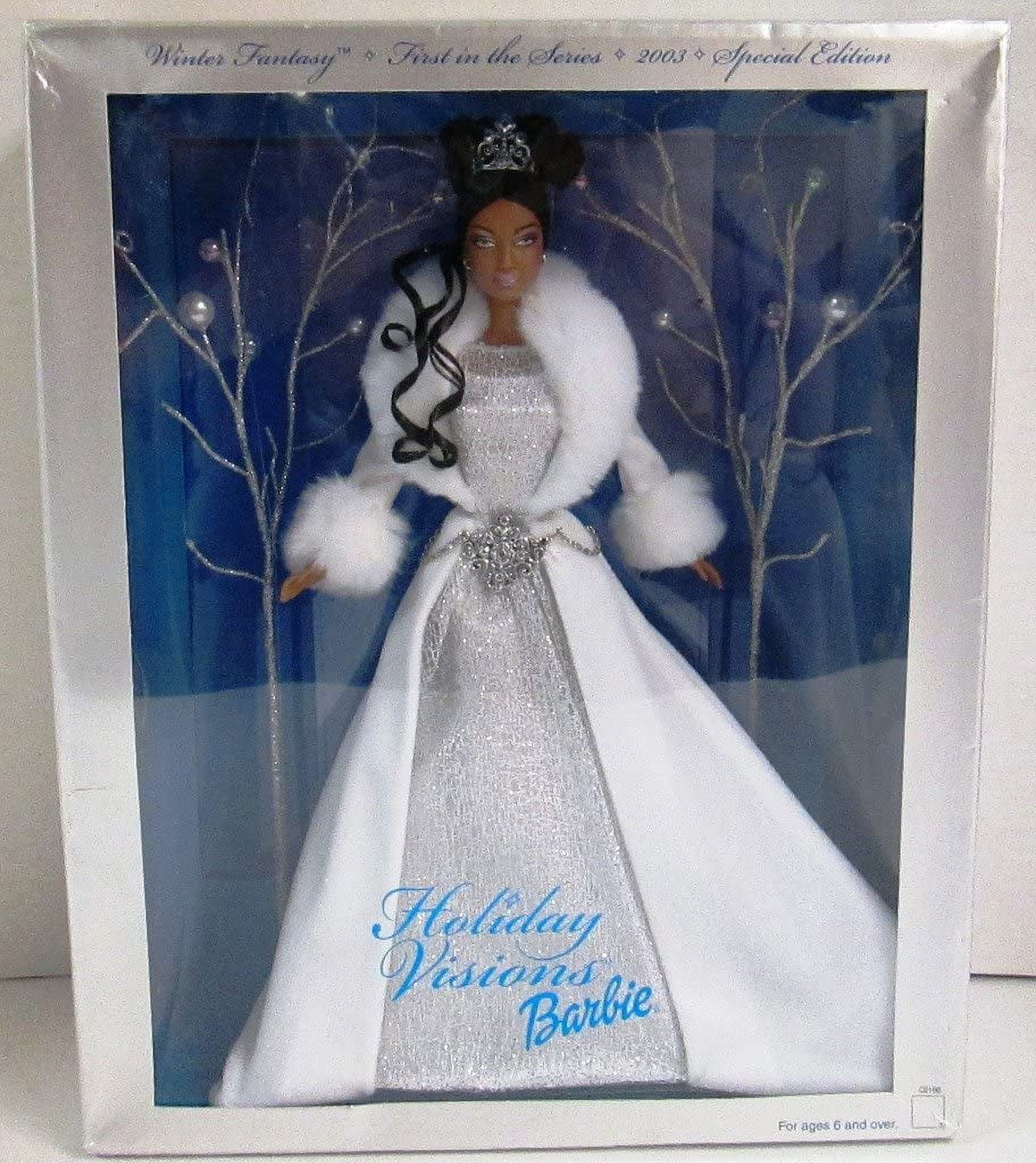 Holiday Visions Barbie Doll African American Winter Fantasy Collection Walmart