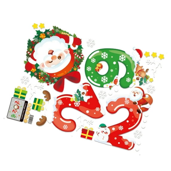 Holiday Window Decal 2026 Santa Design PVC Materials No Glues Needed