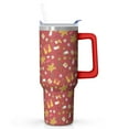thumbnail image 1 of Holiday Winter 40oz Tumbler with Handle, Snowman Coffee Mug with Lid and Straw, Festive Christmas Stainless Steel Cup, Gifts for Women Men, 1 of 4
