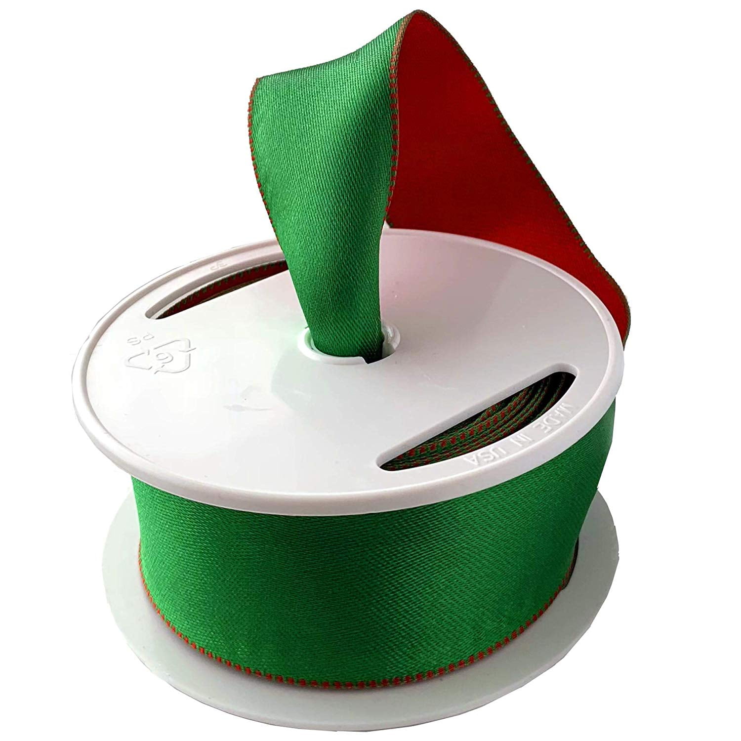 Holiday Wired Christmas Tree Ribbon 1 1/2" x 10 Yards, Double Sided