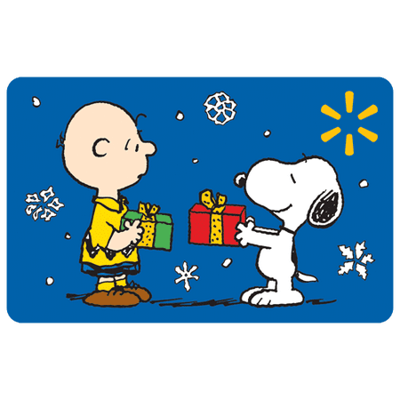 Holiday Wishes Snoopy & Charlie Walmart eGift Card