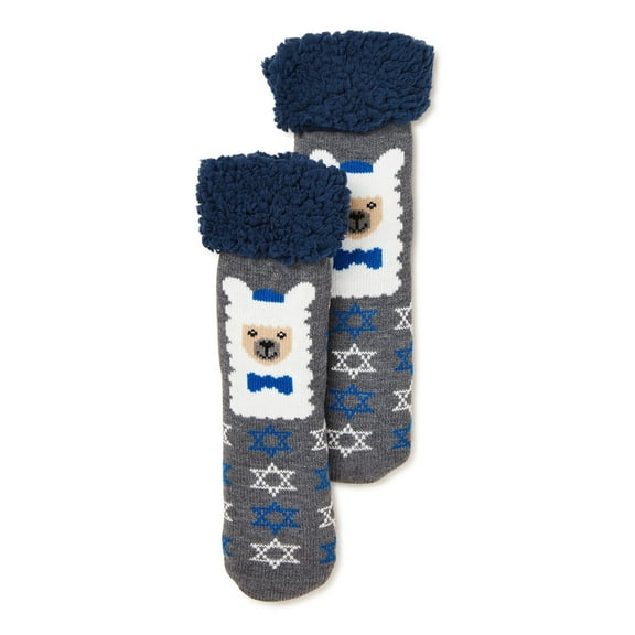 Holiday Women's Long Cozy Warmer Llama Slipper Socks, 1-Pack