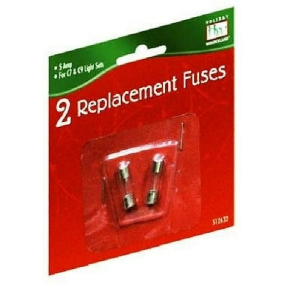 Holiday Wonderland 1015-88 2-Pack of 5 Amp Replacement Fuses for C7 & C9 Light Sets - Quantity of 10