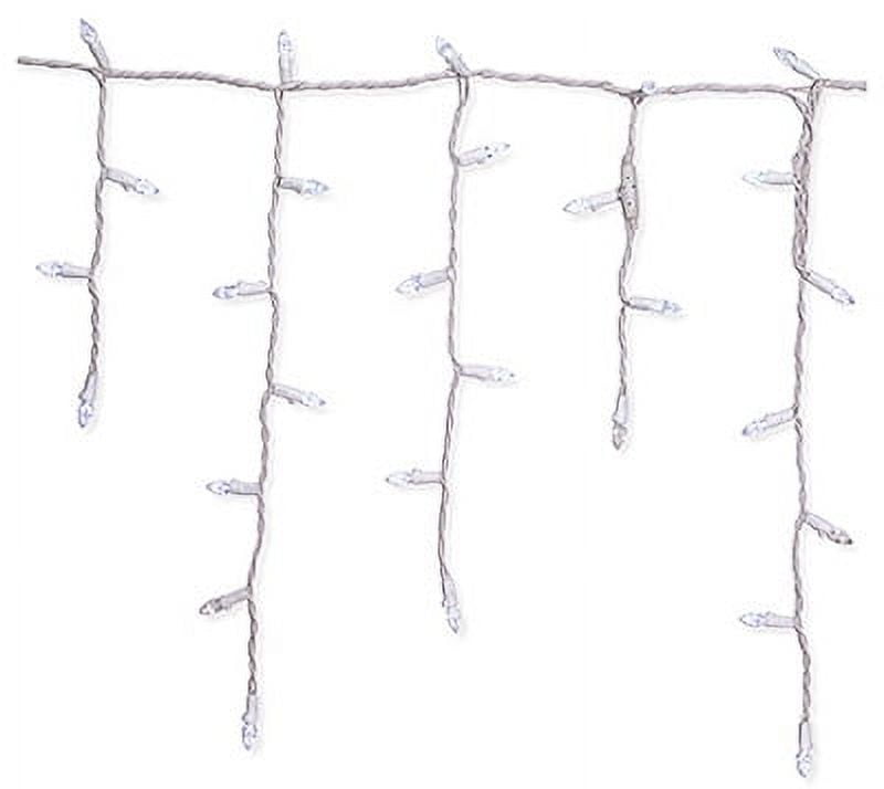 Holiday Wonderland 105 Count Cool White C3 LED Icicle Light Set White