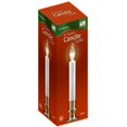 thumbnail image 1 of Holiday Wonderland 1519-88 Christmas Candle, Electric, Clear Flame, White/Brass, 9-In. - Quantity 1, 1 of 3