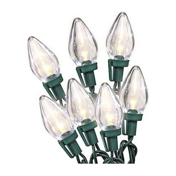 Holiday Wonderland 2735-88A Christmas LED 25-Light Set, C7, Warm White - Quantity 1