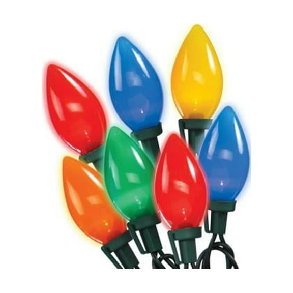 Holiday Wonderland 2936-88A Christmas LED 25-Light Set, C9, Multi Ceramic - Quantity 1