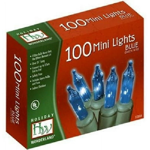 Holiday Wonderland 4004-88A 100 Count BLUE Christmas Mini Light Sets - Quantity of 24 sets