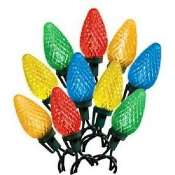 Holiday Wonderland 47657-88A Multi-Color C9 LED 25 Light Count Christmas Lights - Quantity of 6