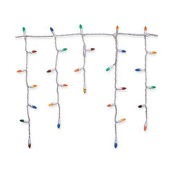 Holiday Wonderland 47692-88 LED Icicle Lights, Multi-Color, 105-Ct. - Quantity 1