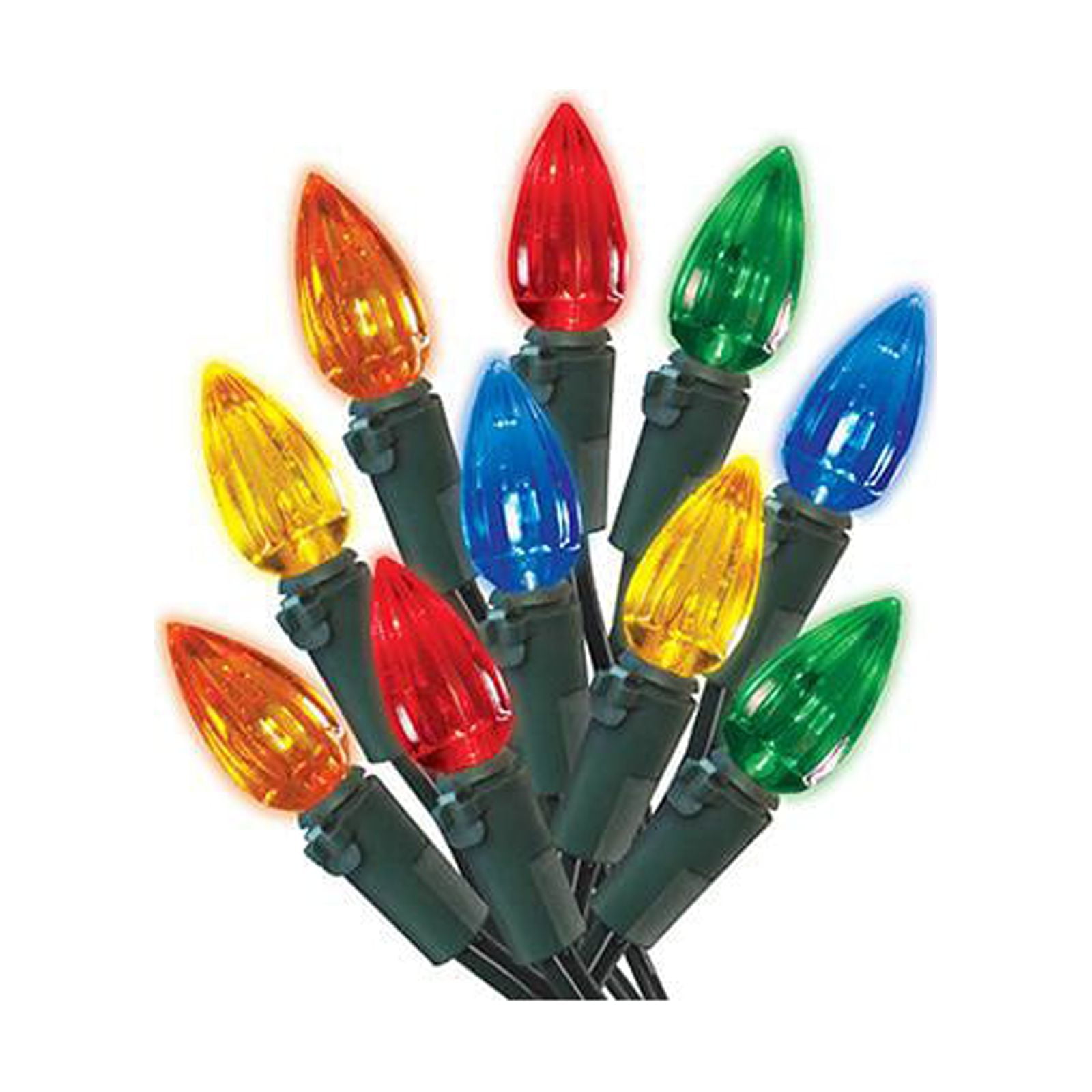 Multi-colored LED Outdoor Christmas Twinkle Light Set, 200 Bulbs