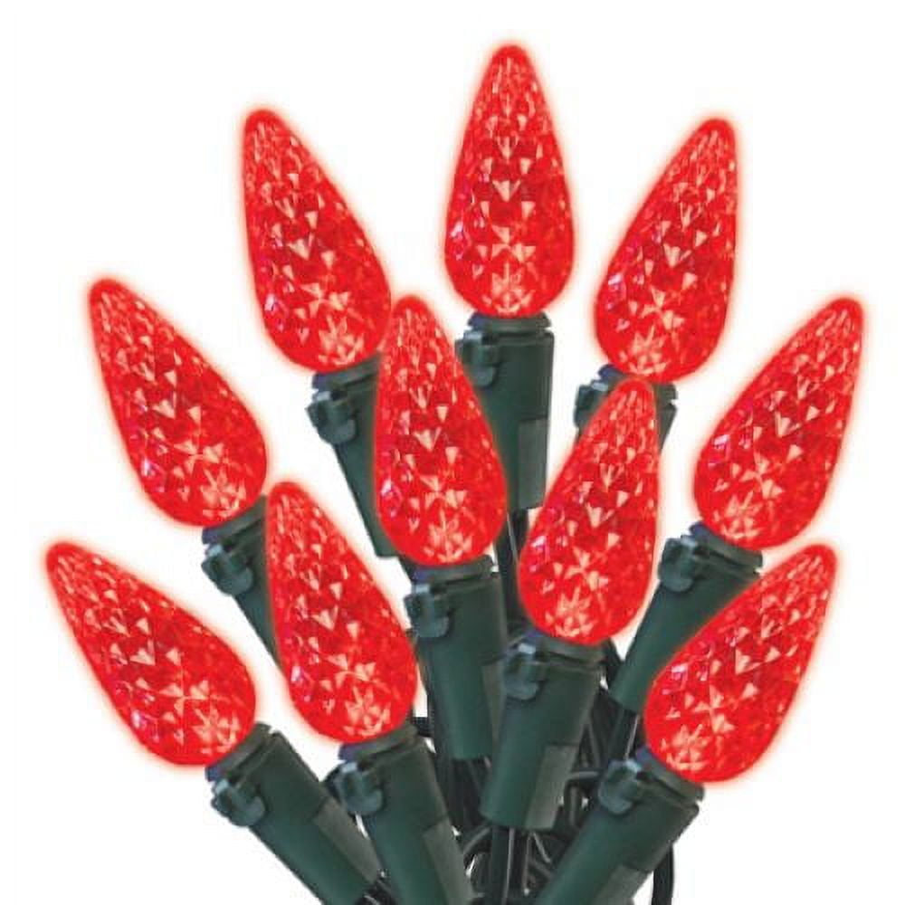 Holiday Wonderland 4787688A Holiday LED 70Light C6 Red Faceted Bulb