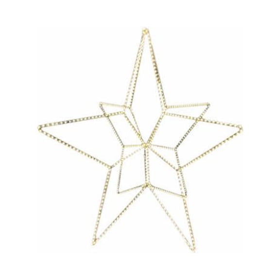 Holiday Wonderland 53794-88 3D Lighted Star, Foldable, 102 Warm White Micro Dot LEDs, 36 In. - Quantity 6