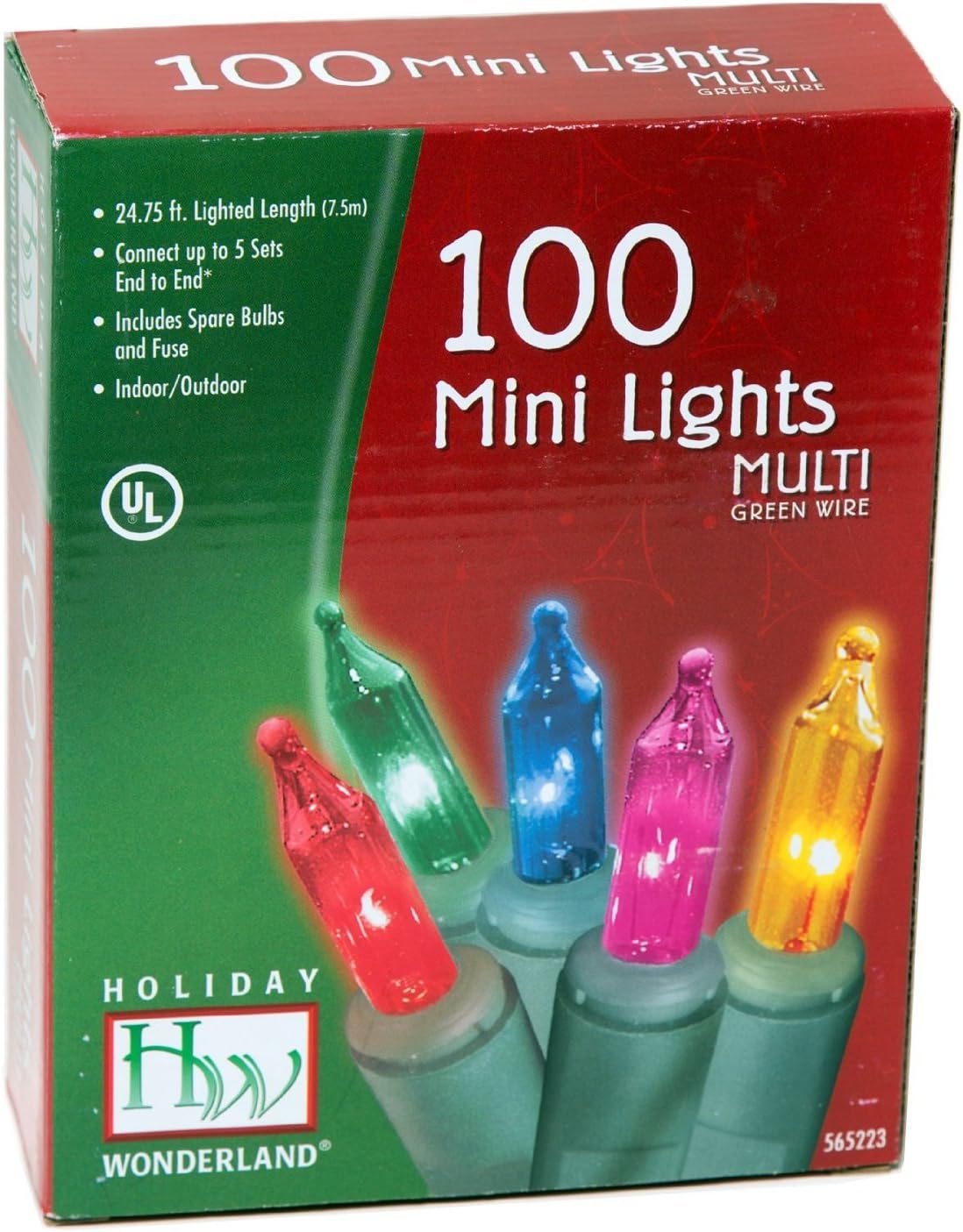 Holiday Wonderland 565223 100Count Multi Color Christmas Light Set