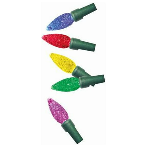 Holiday Wonderland PS100C6MU Christmas Pro-Series C6 Faceted String Lights, Multi Color, 100 Lights - Quantity 1