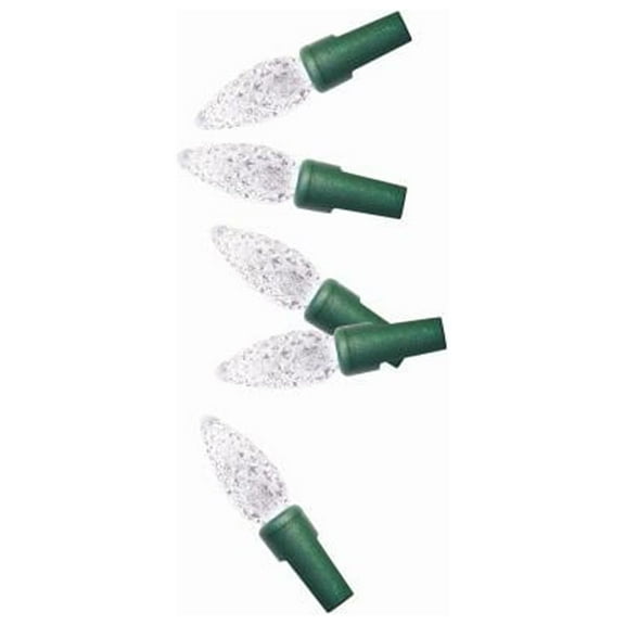 Holiday Wonderland PS100C6PW Christmas Pro-Series C6 Faceted String Lights, Pure White, 100 Lights - Quantity 16