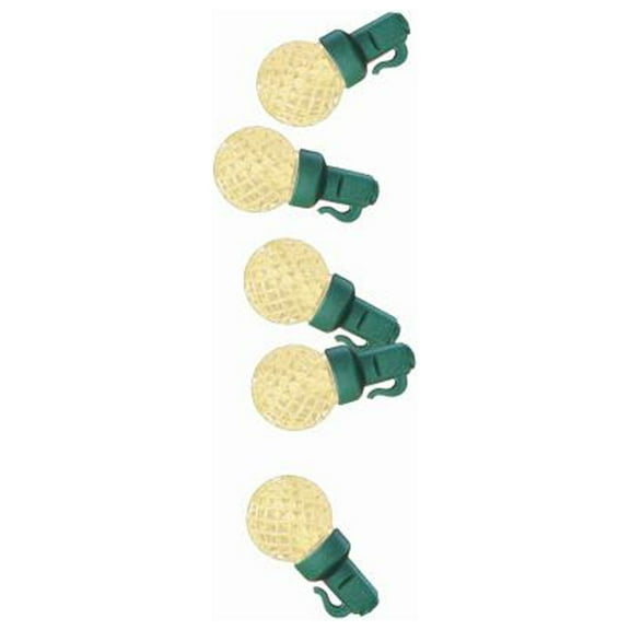 Holiday Wonderland PS50G30FWW Christmas Pro-Series G30 Faceted Micro String Lights, Warm White, 50 Lights - Quantity 16