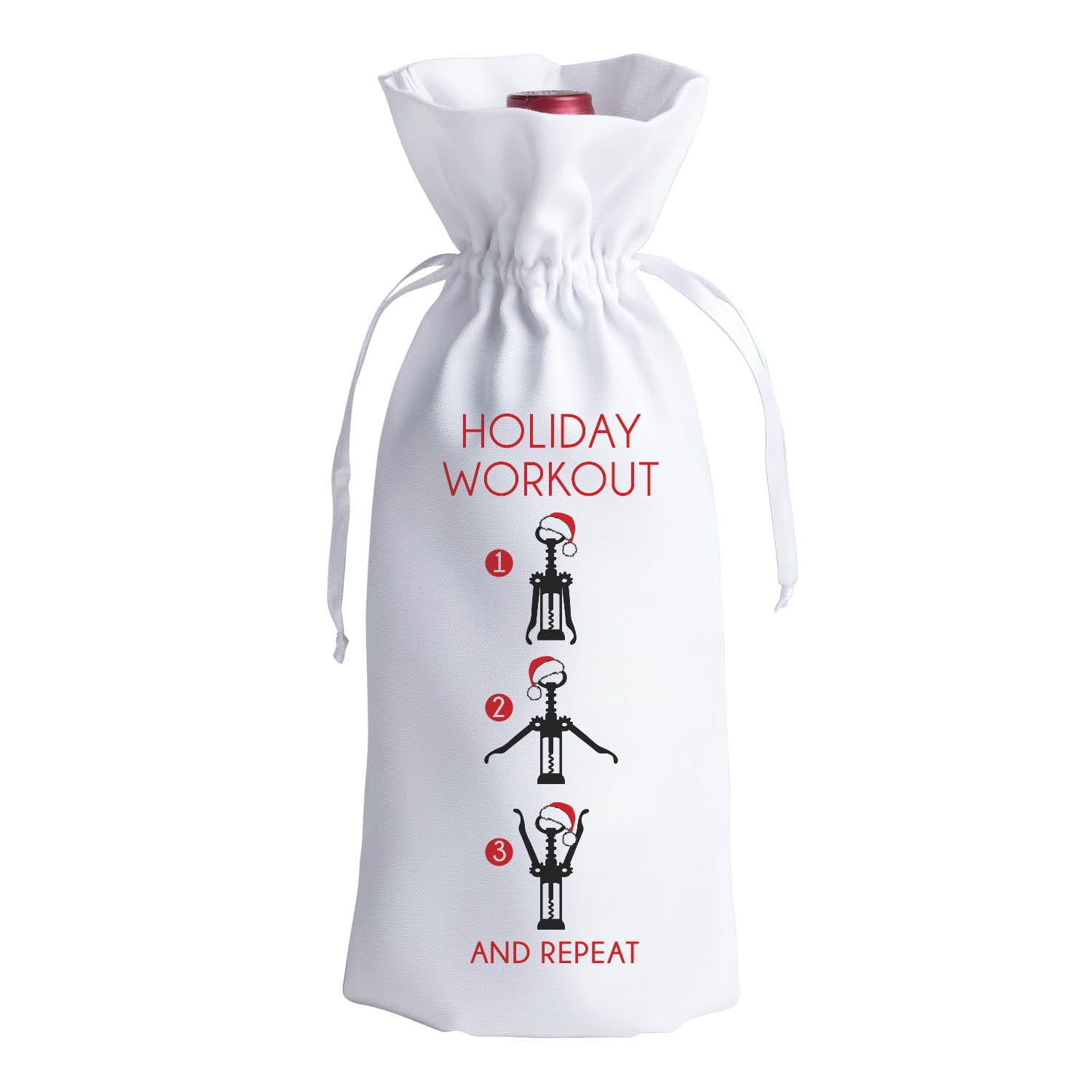 Holiday Workout Wine Gift Bag
