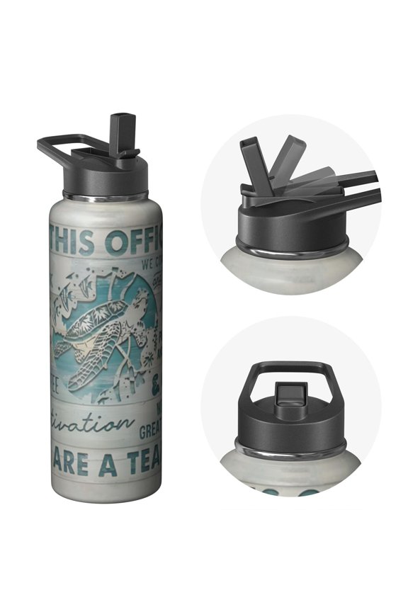 Holiday gifts Themed Water Bottle 40oz, Heavy Duty Triple Insulation, Straw, Stainless Steel Build, Leak Resistant Lids for Active Lifestyles