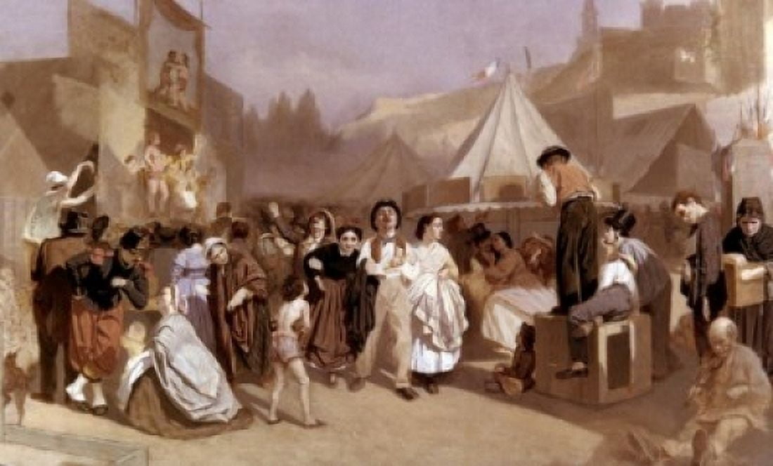 Holiday in Paris At Montmartre by Vasili Grigorevich Perov 1863-1864 1834-1882 Canvas Art - Vasili Grigorevich Perov (24 x 36)