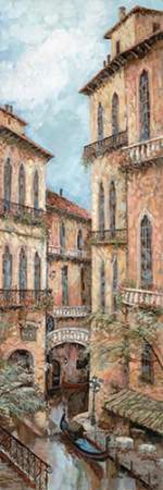 Holiday in Venice II Canvas Art - Ruane Manning (12 x 36)