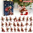 thumbnail image 1 of Holiday karymi Monkey Advent Calendar 2025 with 24 2D Acrylic Ornaments Christmas Countdown Calendar for Kids Holiday Surprise Gift and Tree Decor Womens Gifts for Christmas Best Sellers, 1 of 9