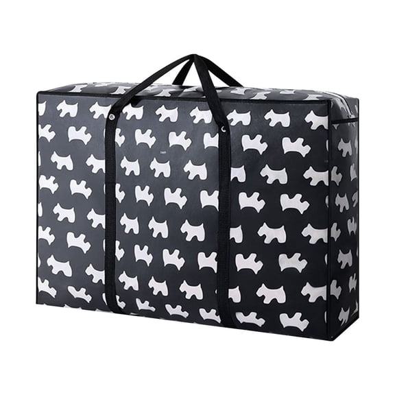 kladzum Extra Large Reusable Storage Bags with Strong Handles & Zippers, Heavy Duty Washable Moving Bag, Closet, Underbed Organizer for Bedding, Blanket, Storage Bag