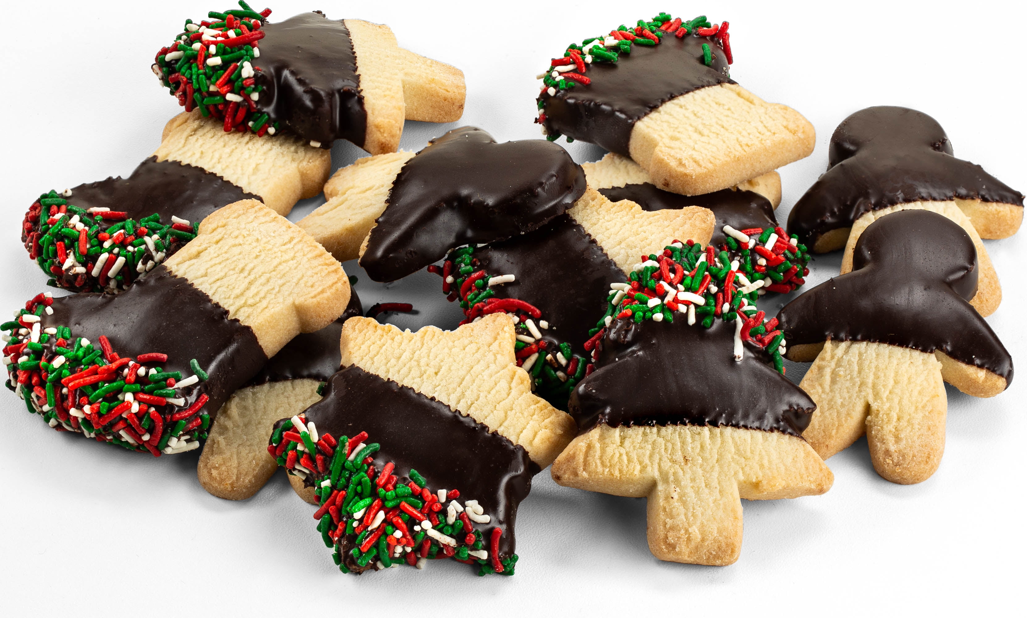 Holiday shortbread Cookies Christmas Gift Baskets Chocolate Covered