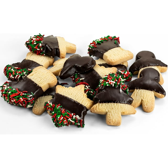Holiday shortbread Cookies Christmas Gift Baskets Chocolate Covered