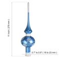 thumbnail image 1 of Blue Glossy Hand Blown Glass Christmas Tree Topper. Made in Ukraine., 1 of 2