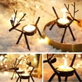 thumbnail image 1 of Holidays Reindeer Tea Light Holder Set of 6 Christmas Tea Light Holder Table Candles Holder Metal Tea Light Stands for Table/Mantle/Fireplace, 1 of 7