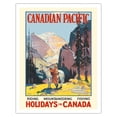 thumbnail image 1 of Holidays in Canada - Canadian Pacific - Vintage Railroad Travel Poster by Leonard Richmond c.1925 - Fine Art Matte Paper Print (Unframed) 11x14in, 1 of 4