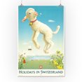 thumbnail image 1 of Holidays in Switzerland Vintage Poster (artist: Brun, Donald) Switzerland c. 1945 (16x24 Giclee Gallery Print, Wall Decor Travel Poster), 1 of 1