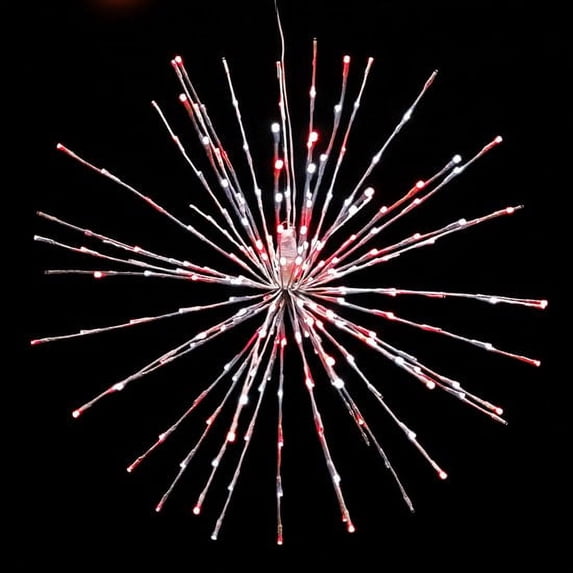 Holidynamics Christmas LED Spritzer Pure White and Red 32 Inch