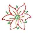 thumbnail image 1 of HOLIDYNAMICS LED Lighted Poinsettia Decoration for Lawn, 32in Metal Frame Xmas Display, 1 of 5