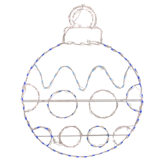 Holidynamics LED Outdoor Metal Frame 48in Ornament with Polka-Dots Christmas Display
