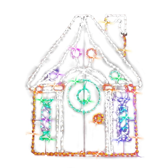 CC Christmas Decor LED Lighted Gingerbread House Outdoor Christmas Decoration - 65"