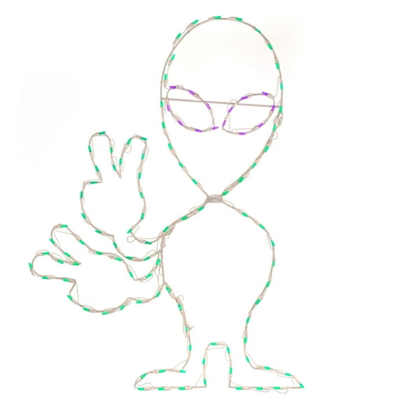 Holidynamics Green Metal Outdoor Waving Alien Display (10 lb)