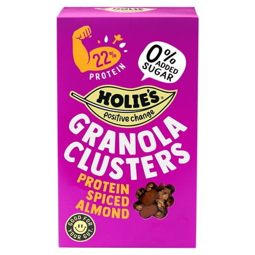 Holie's Granola Clusters Protein Spiced Almond 400g, British Import (Pack of 3)