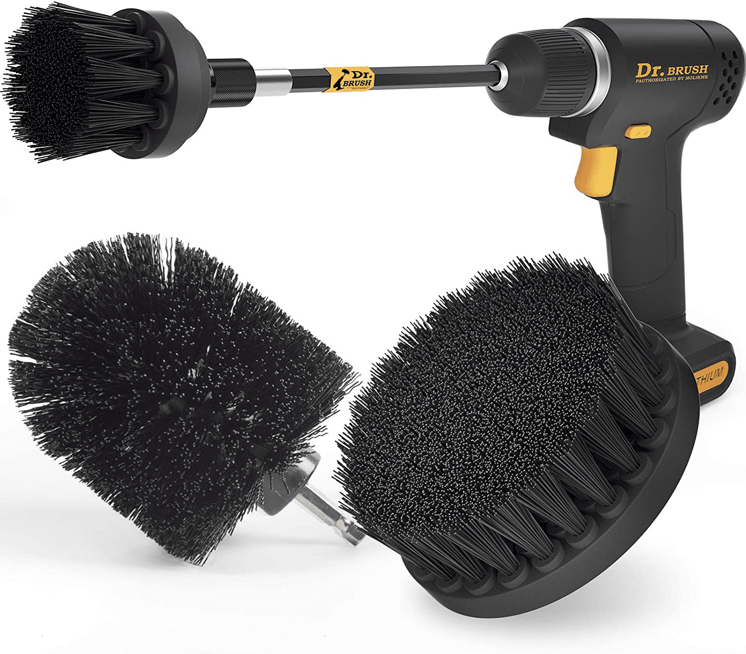 Electric Drill Brush Attachment Kit Brush Nylon Round Cleaning Brush C –  happineshome