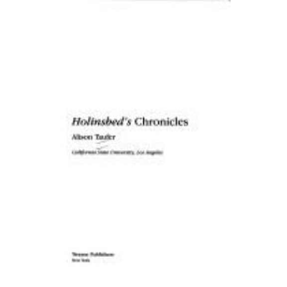 Pre-Owned The Holinshed's Chronicles (Hardcover) 0805745815 9780805745818