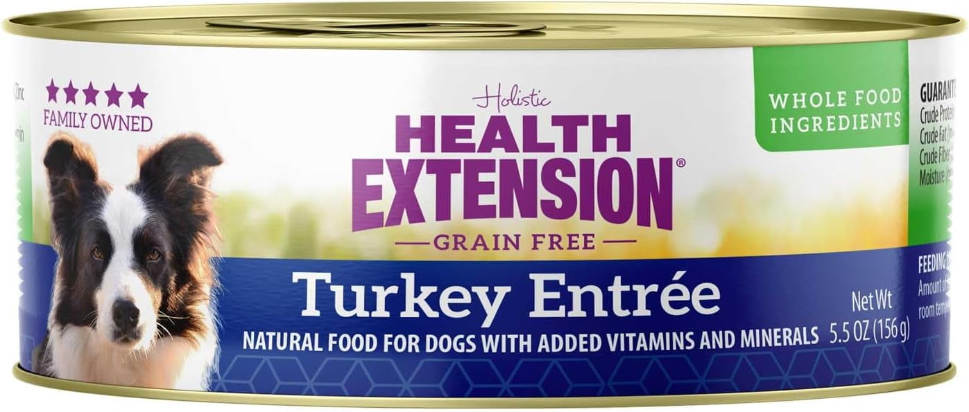 Health Extension Wet Dog Food 95 Turkey Recipe 5.5oz Pack of 24 All Life Stages For Sensitive Stomachs Non GMO 100 Satisfaction Guaranteed Walmart