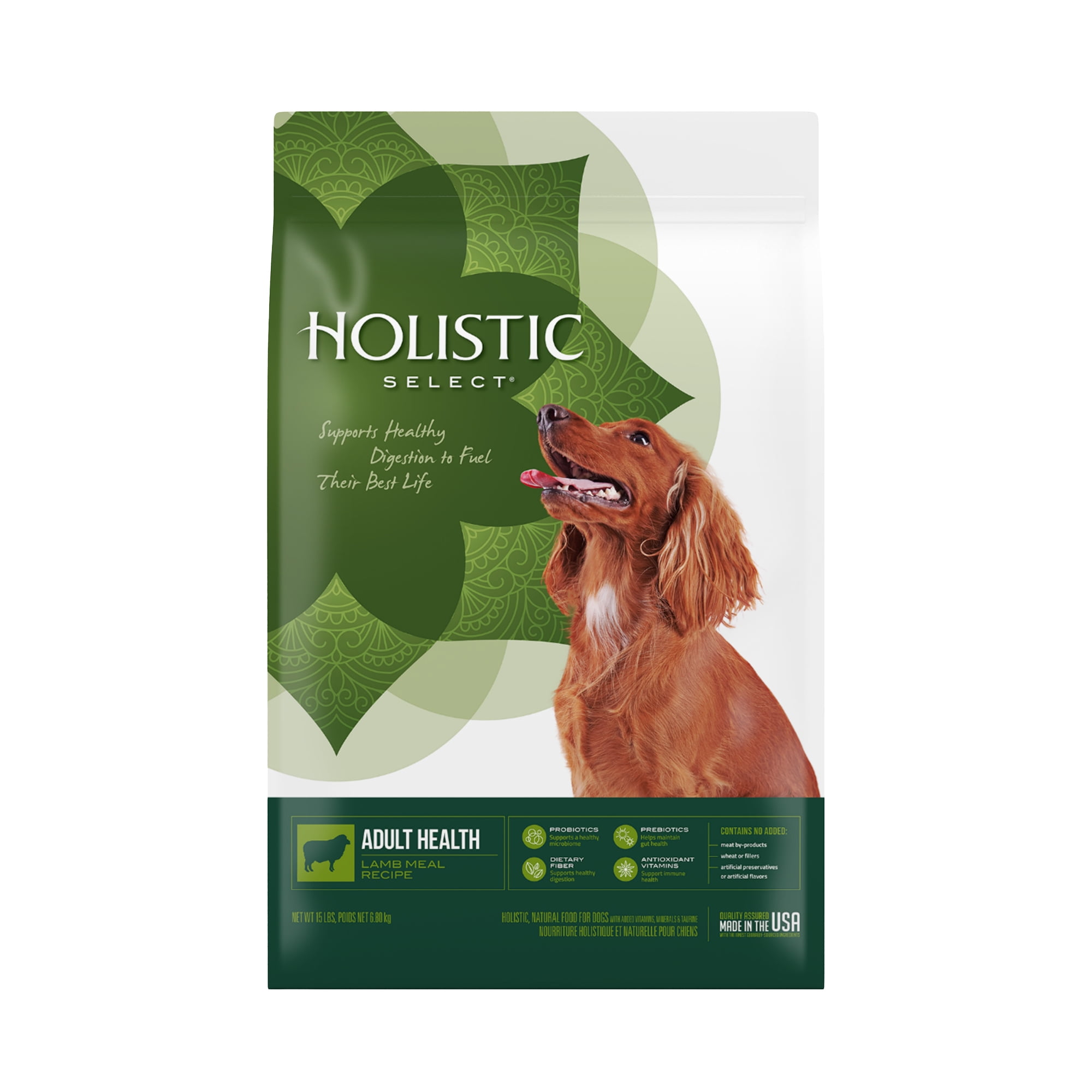 Holistic Select Natural Dry Dog Food, Lamb Meal Recipe, 15Pound Bag