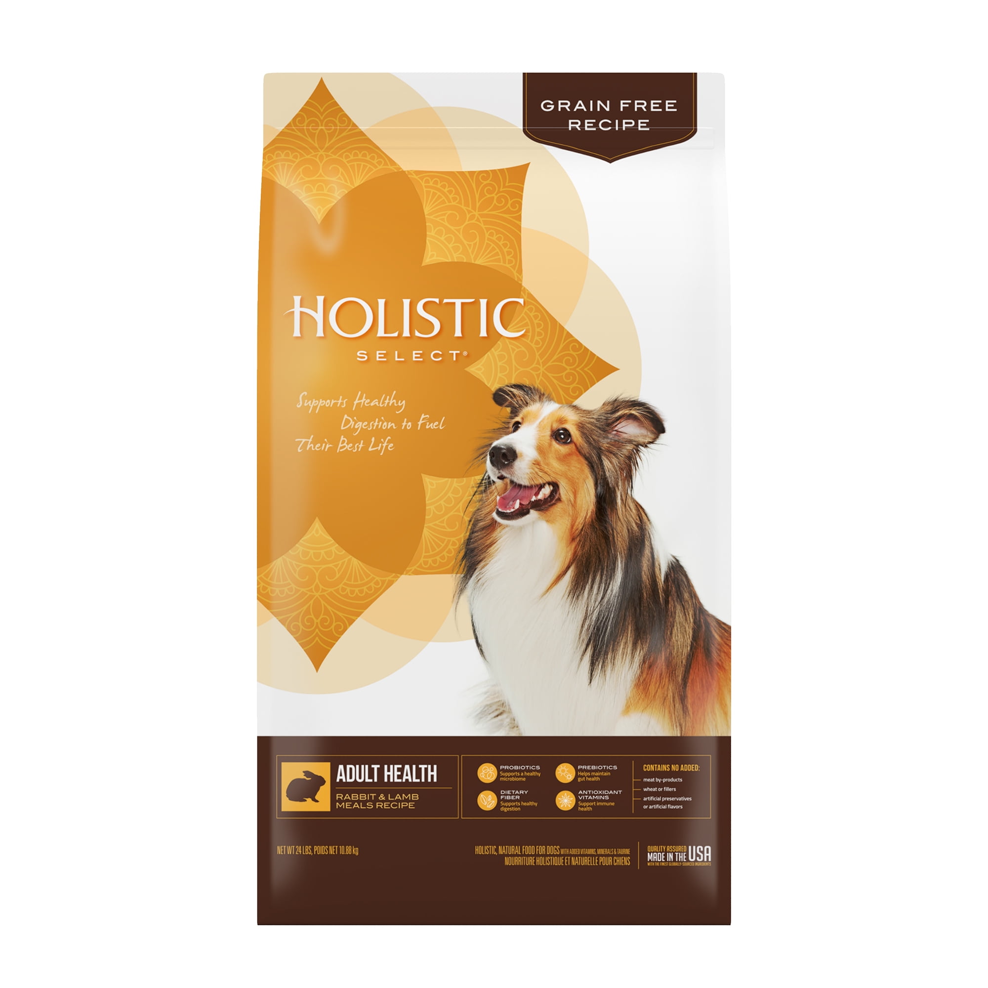 Holistic Select Natural Grain Free Dry Dog Food Rabbit Lamb Meals Recipe 24 Pound Bag Walmart