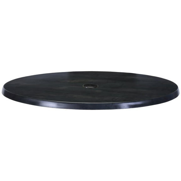 Holland 30" EnduroTop Round Table Top with Hole in Black Steel