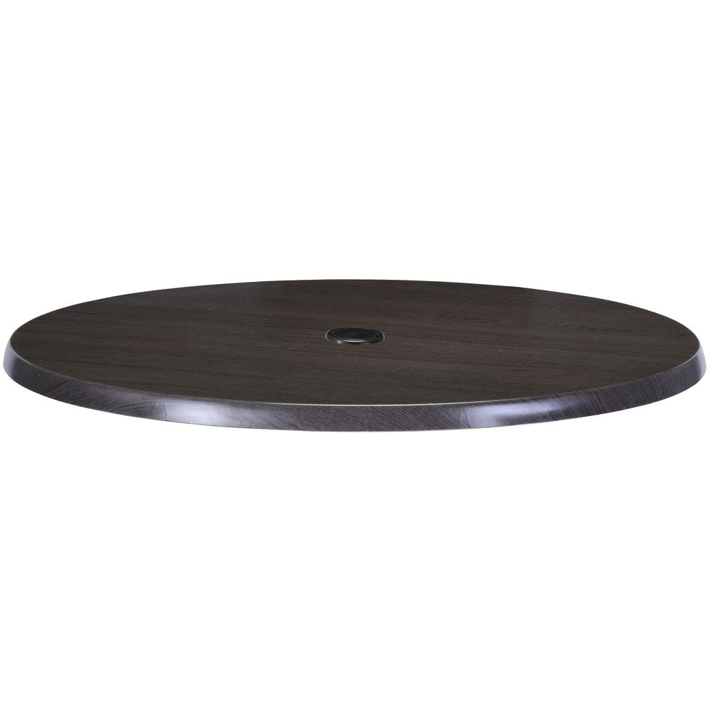 Holland 30" EnduroTop Round Table Top with Hole in Charcoal