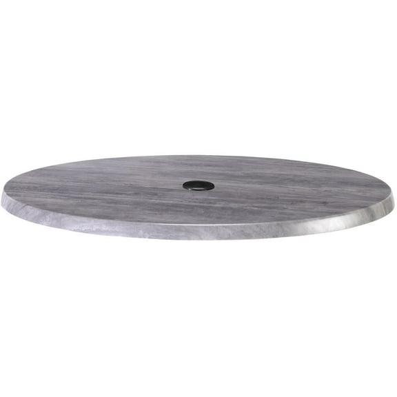 Holland 30" EnduroTop Round Table Top with Hole in Greystone