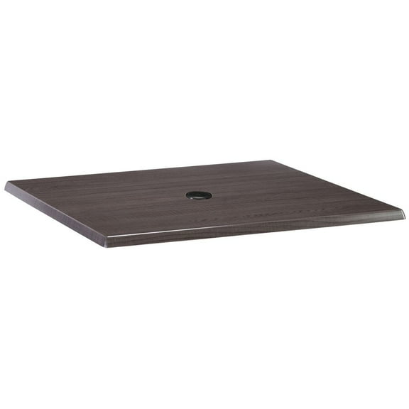 Holland 30" EnduroTop Square Table Top with Hole in Charcoal